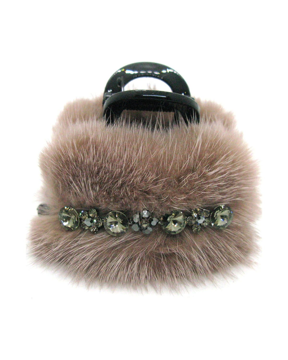 Faux Fur Crystal Hair Jaw