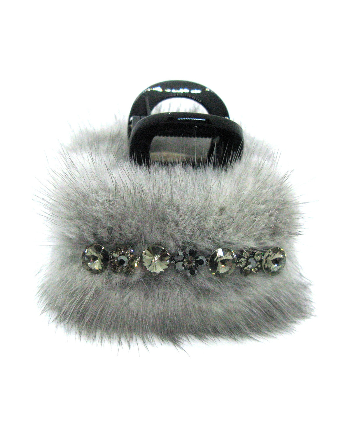 Faux Fur Crystal Hair Jaw