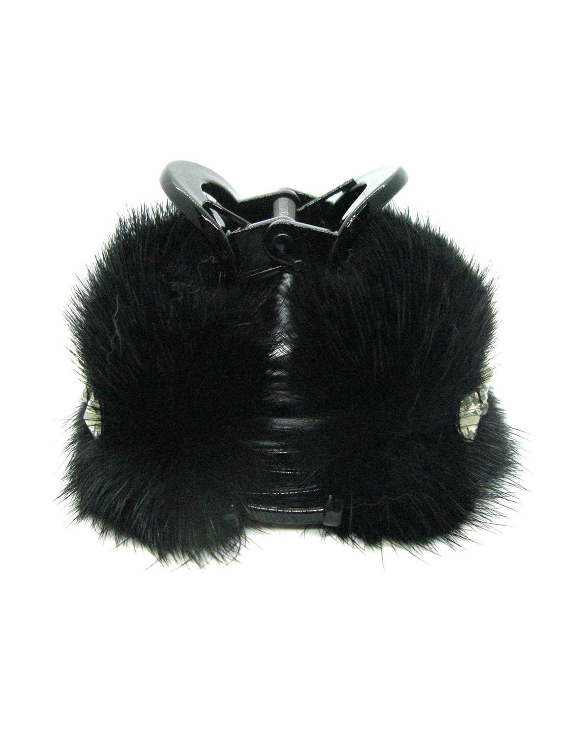 Faux Fur Crystal Hair Jaw