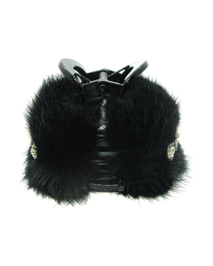 Faux Fur Crystal Hair Jaw