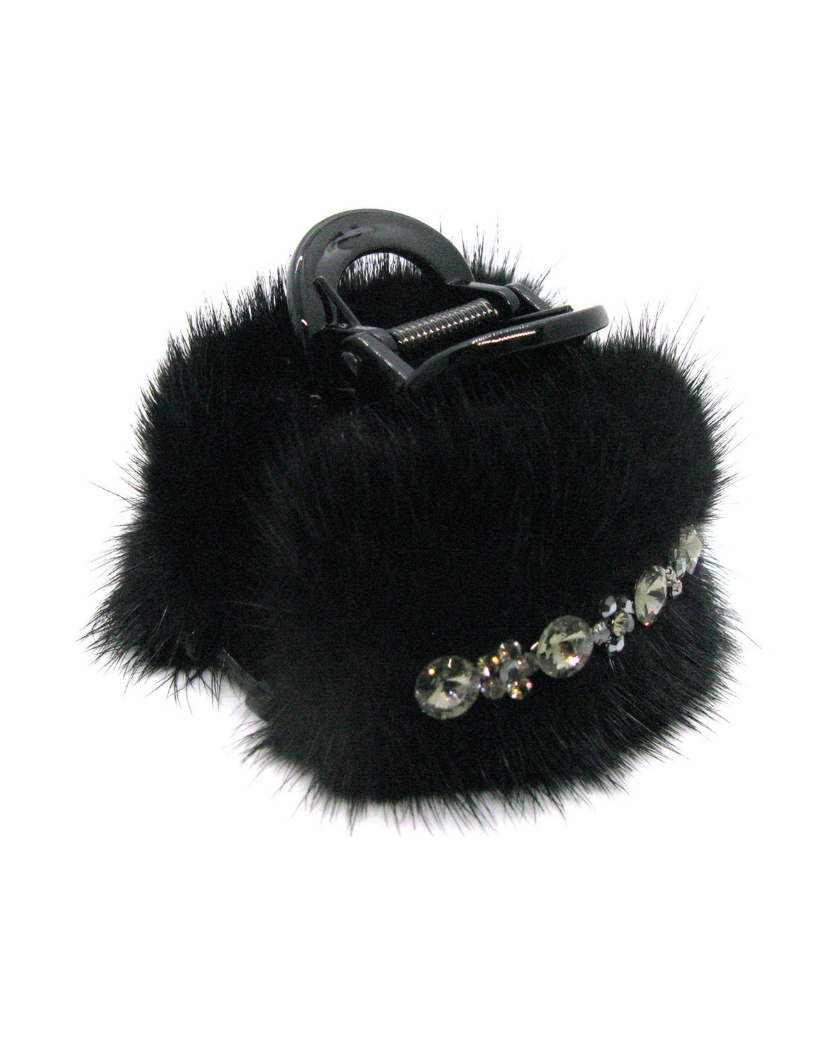 Faux Fur Crystal Hair Jaw