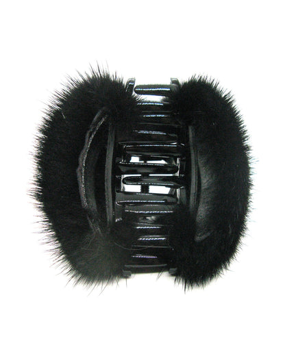 Faux Fur Crystal Hair Jaw