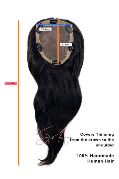 Godiva - 20" Luxury Long Volume Topper Remy Human Hair Extension Hair Extension Soho Style