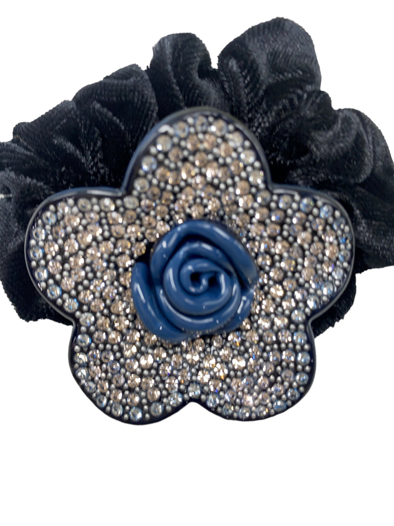 Crystal Rose Decorative Ponytail Holder Hair Accessorie Soho Style