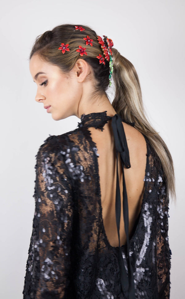 Gradient Flower Hair Barrette Barrette Soho Style