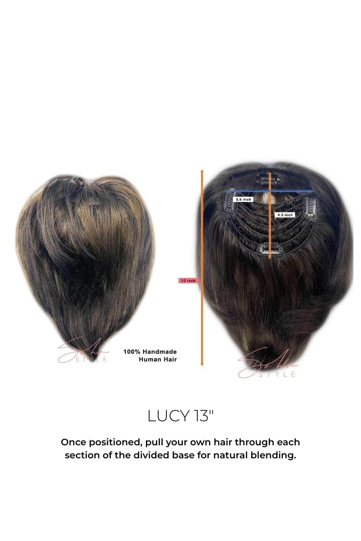 Lucy - 13" Human Hair Volume Topper Extension Hair Extension Soho Style