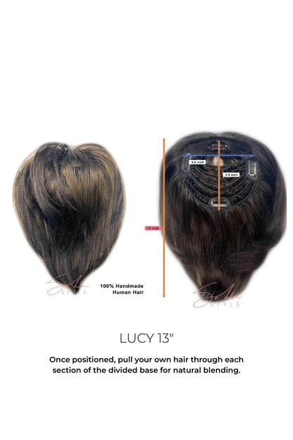 Lucy - 13" Human Hair Volume Topper Extension Hair Extension Soho Style