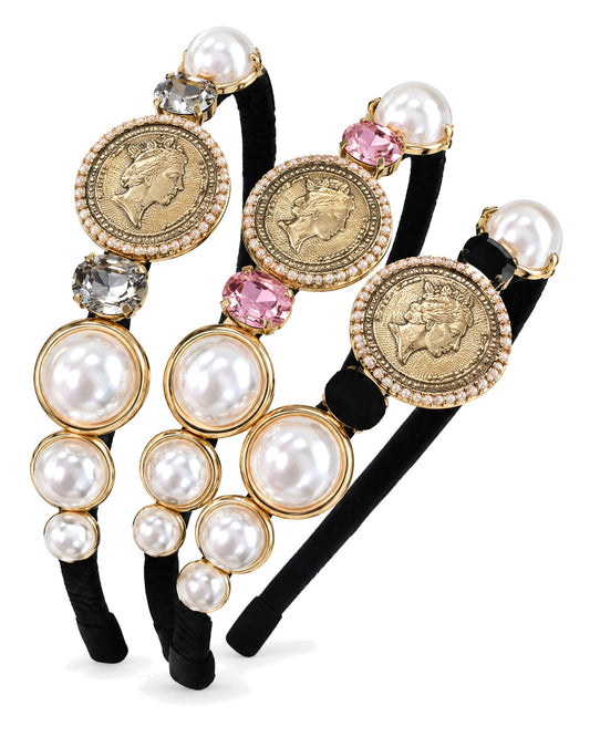 Pearl Coin Headband