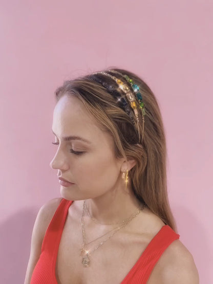 Glass Gemstone Headband