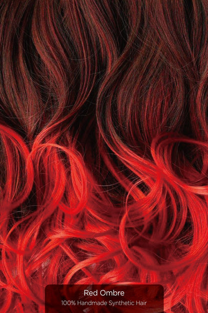 Pink/Red Tone Ombre Halo Extensions Hair Extension Soho Style