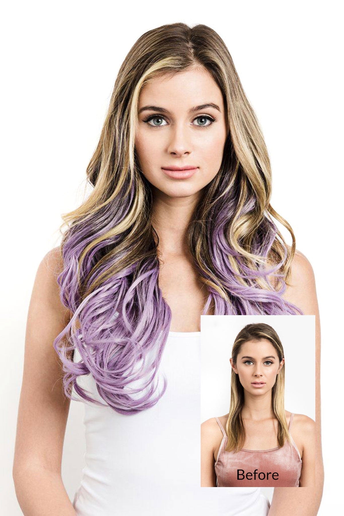 Ombre Aura - 15" or 19" Invisible Wired (Halo®) Futura Hair Extension Hair Extension Soho Style