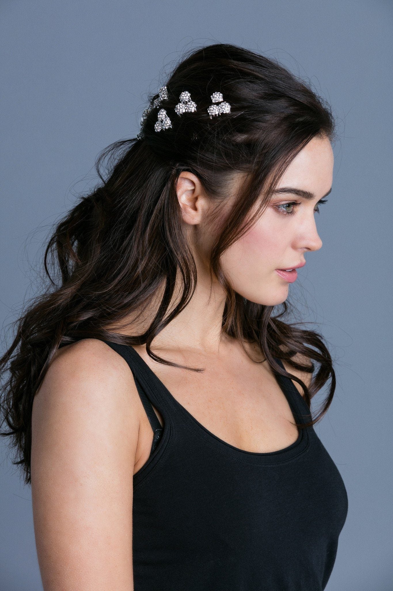 Crystal Cluster Mini Hair Comb Hair Comb Soho Style