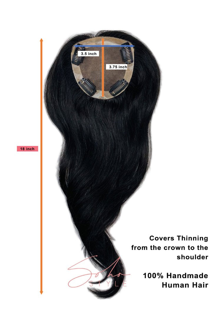 Tiara - 18'' Remy Human Hair Volume Topper Extension Hair Extension Soho Style