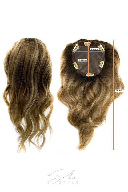 Root Two Tone Tiara - 18'' Human Hair Volume Topper Extension Hair Extension Soho Style