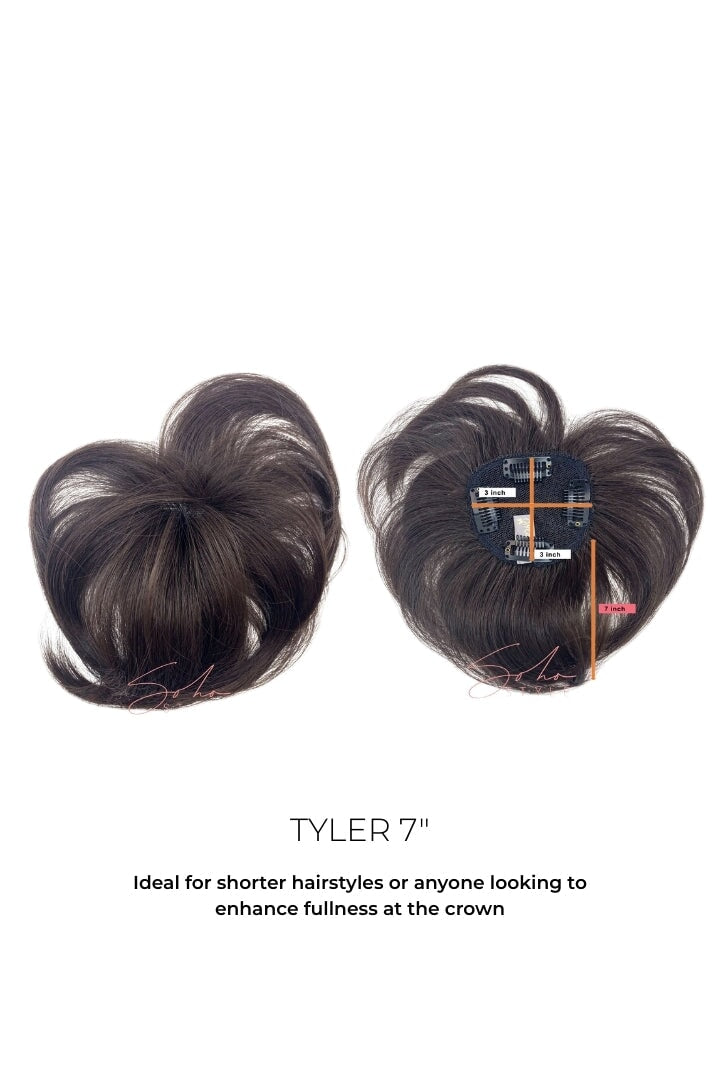 Tyler - 7" Futura Short Hair Top Piece Hair Extension Soho Style