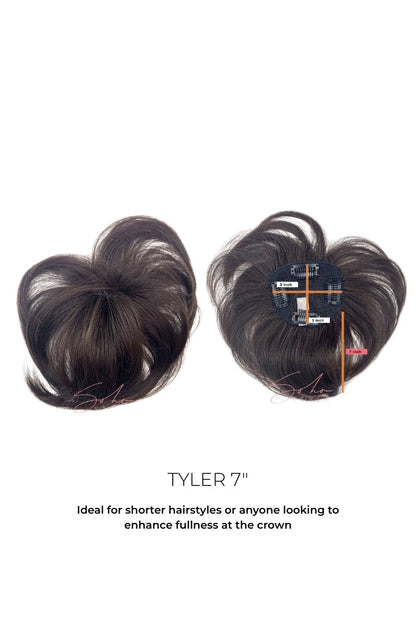 Tyler - 7" Futura Short Hair Top Piece Hair Extension Soho Style