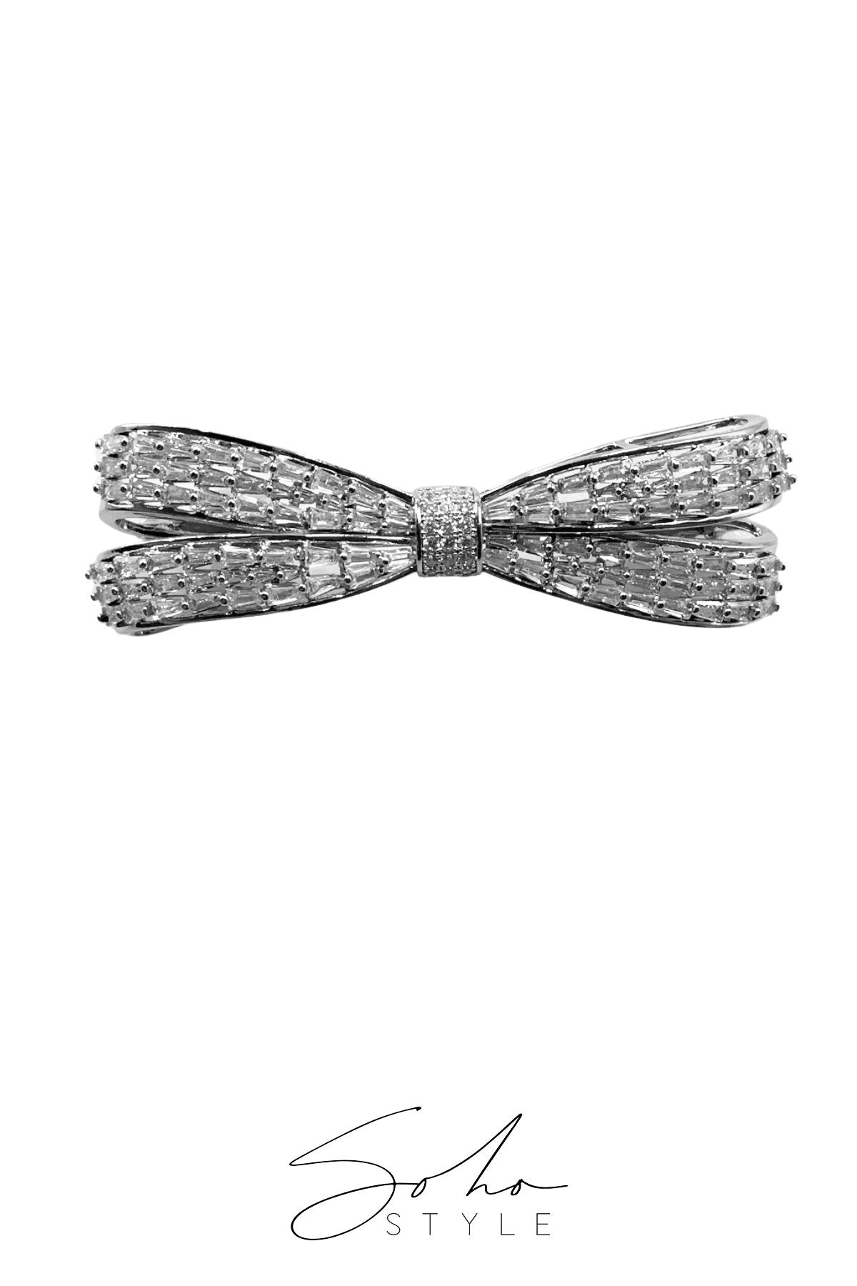 Honeycomb Ribbon Rhinestone Hair barrettes Barrette Soho Style