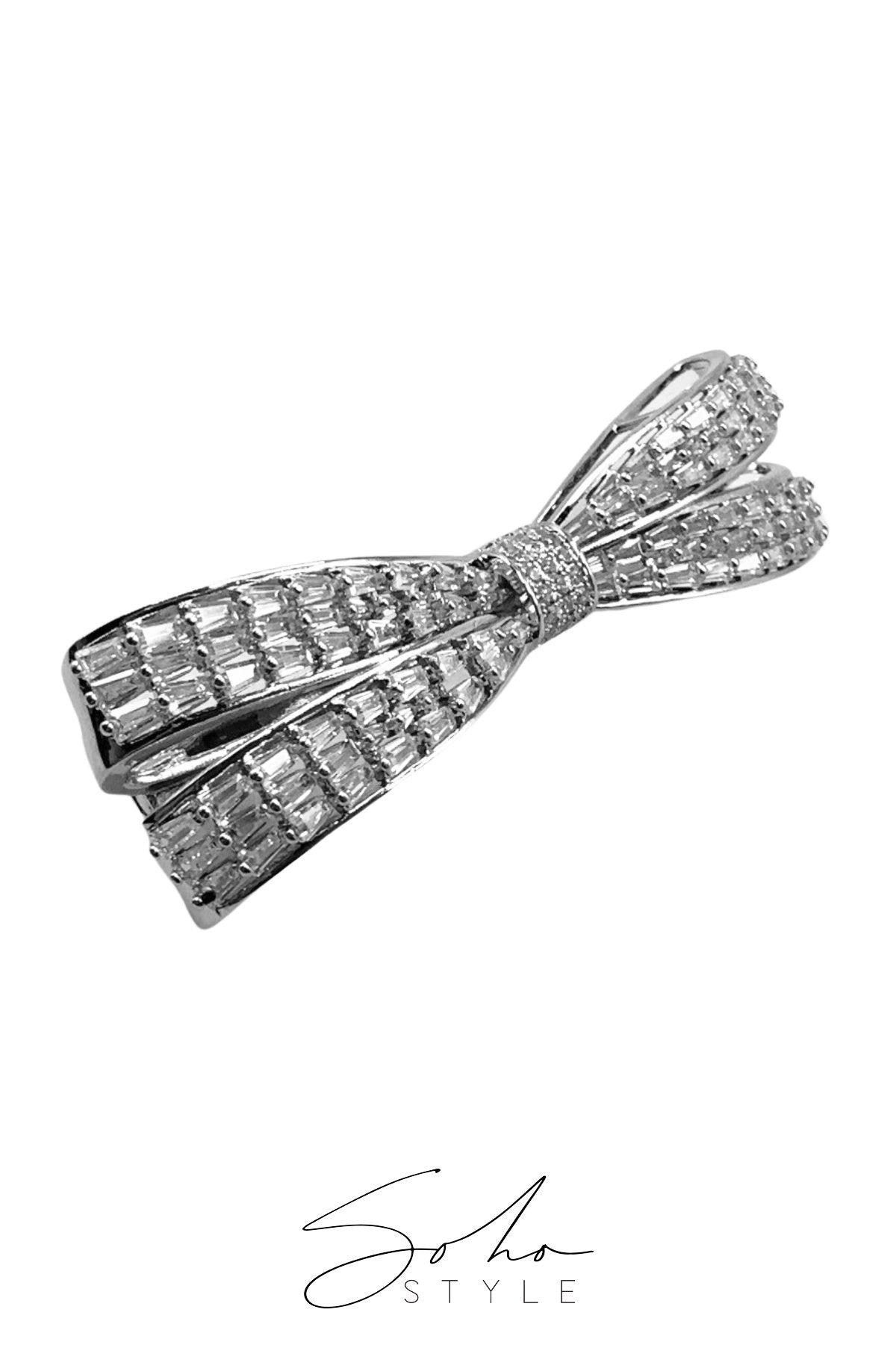 Honeycomb Ribbon Rhinestone Hair barrettes Barrette Soho Style