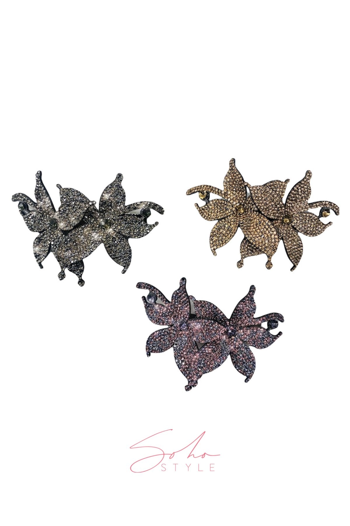 Overlap Flower Barrette Soho Style