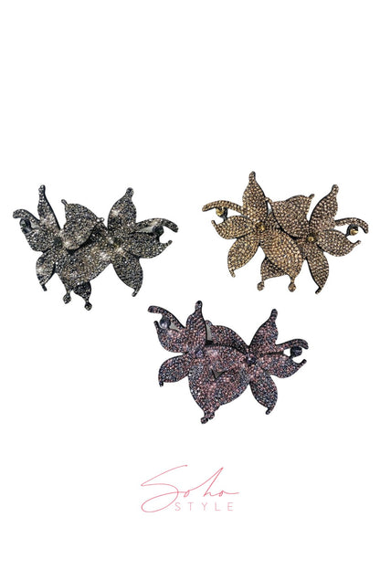 Overlap Flower Barrette Soho Style