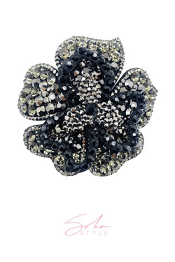 Big flower crystal barrette Soho Style