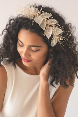 Organza Bloom Flower Hair Crown Wedding Soho Style