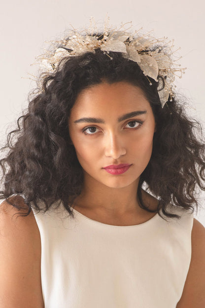 Organza Bloom Flower Hair Crown Wedding Soho Style