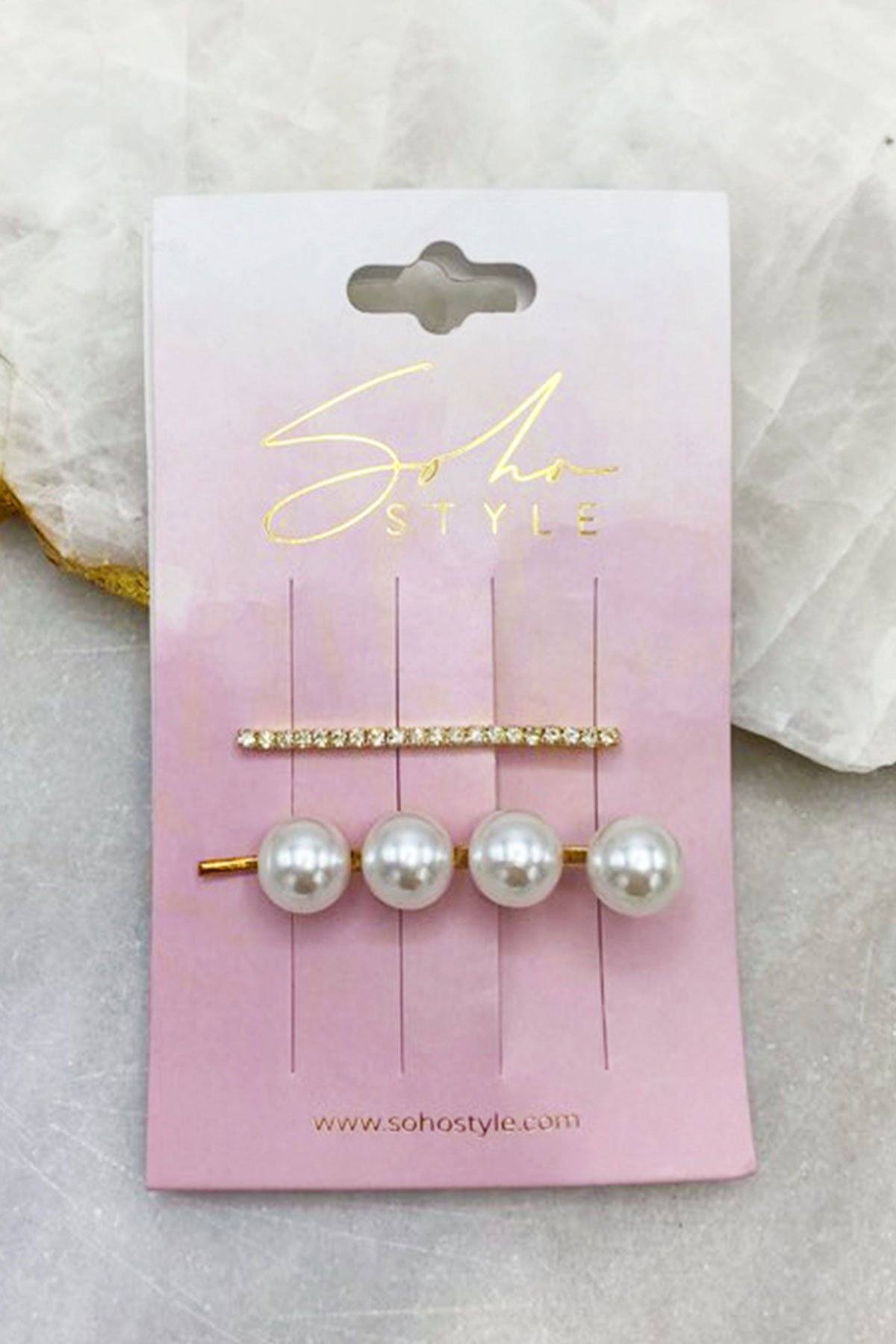 Pearls & Crystals Bobby Pin Duo Set Bobby Pins 2020