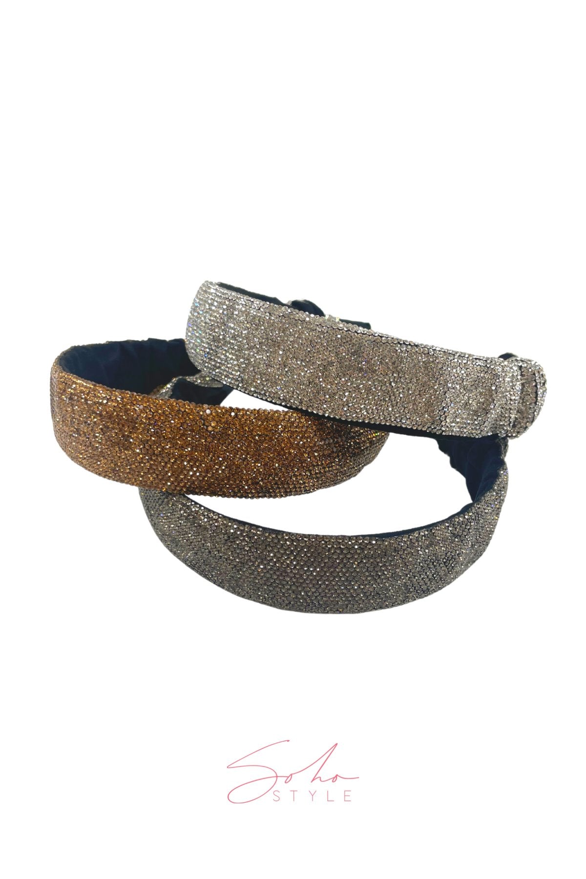 Unbreakable crystal cloth headband Soho Style