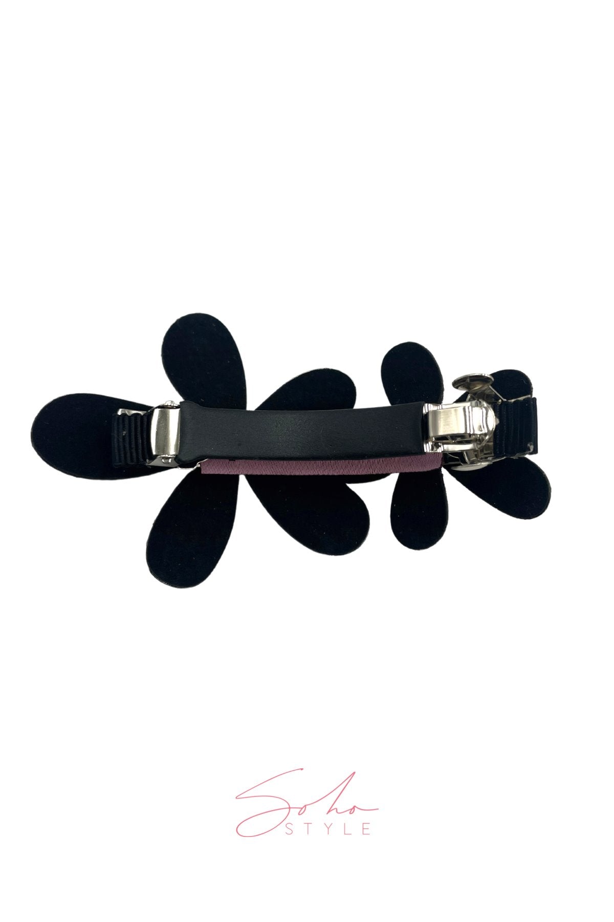 Two Flower crystal barrette Soho Style
