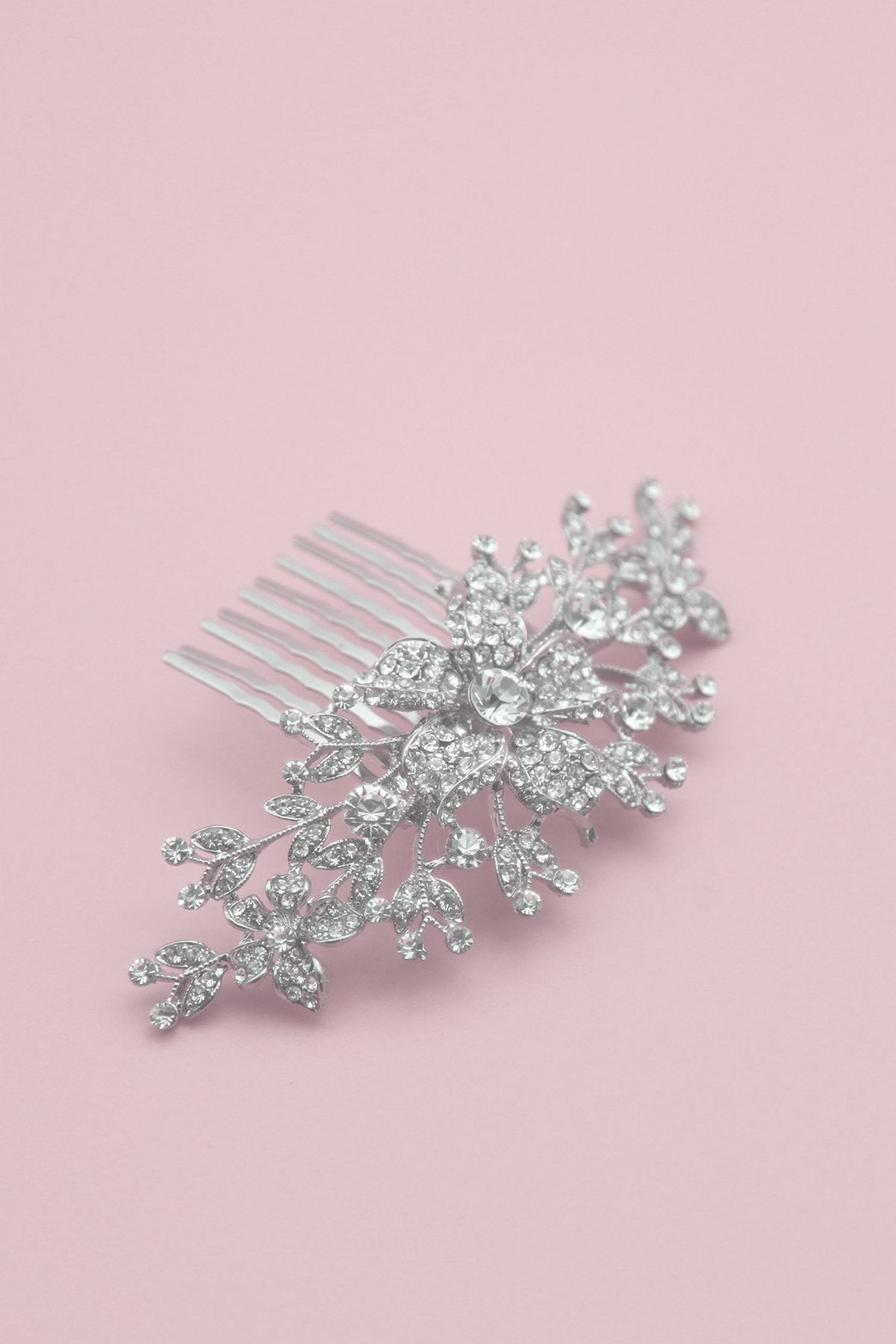 Crystallized Flower and Petals Comb Wedding Sale
