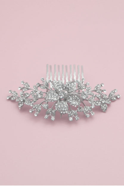 Crystallized Flower and Petals Comb Wedding Sale