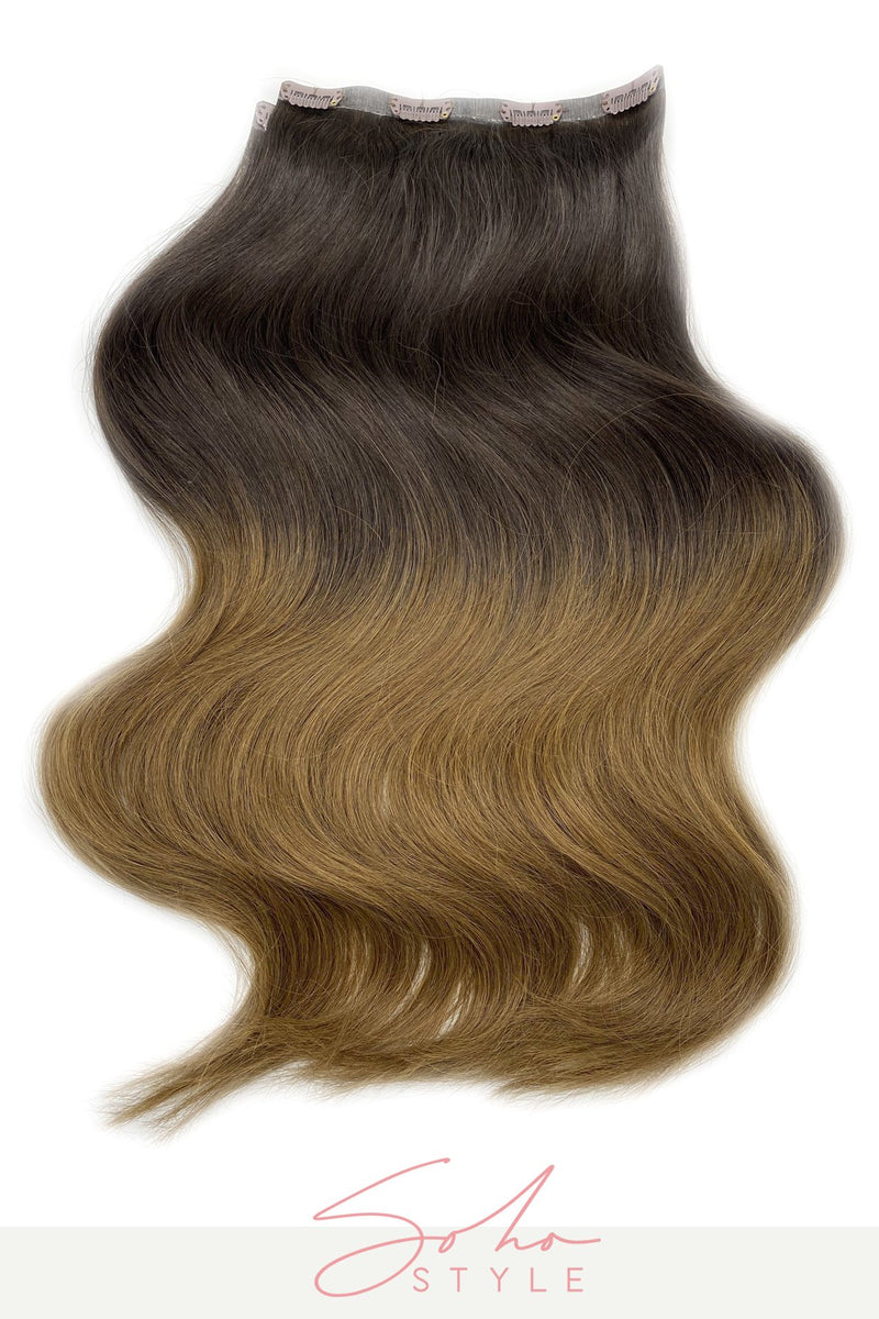 Root Two Tone Seven Sisters 15" & 22" Clip-In Human Hair Extensions Set Hair Extension Soho Style