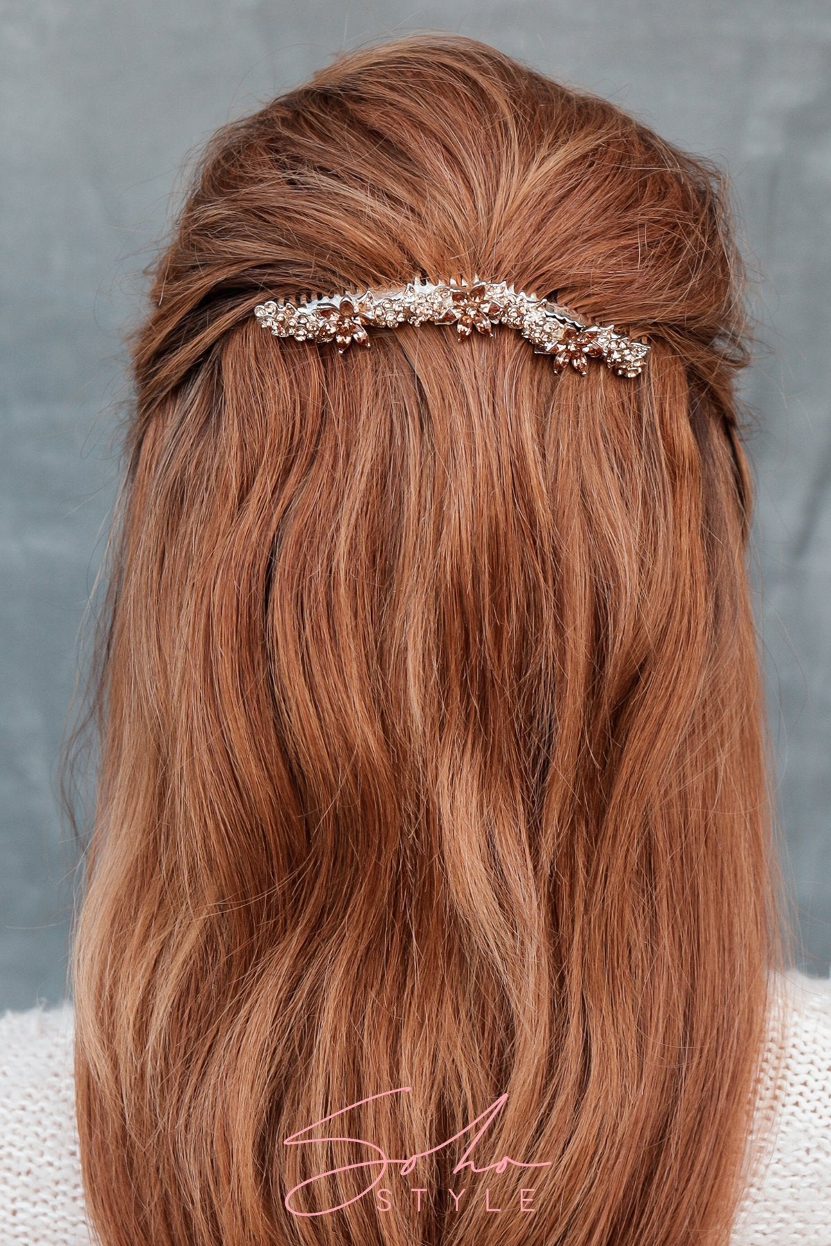 Mirabelle Crystal Hair Comb Hair Comb Soho Style