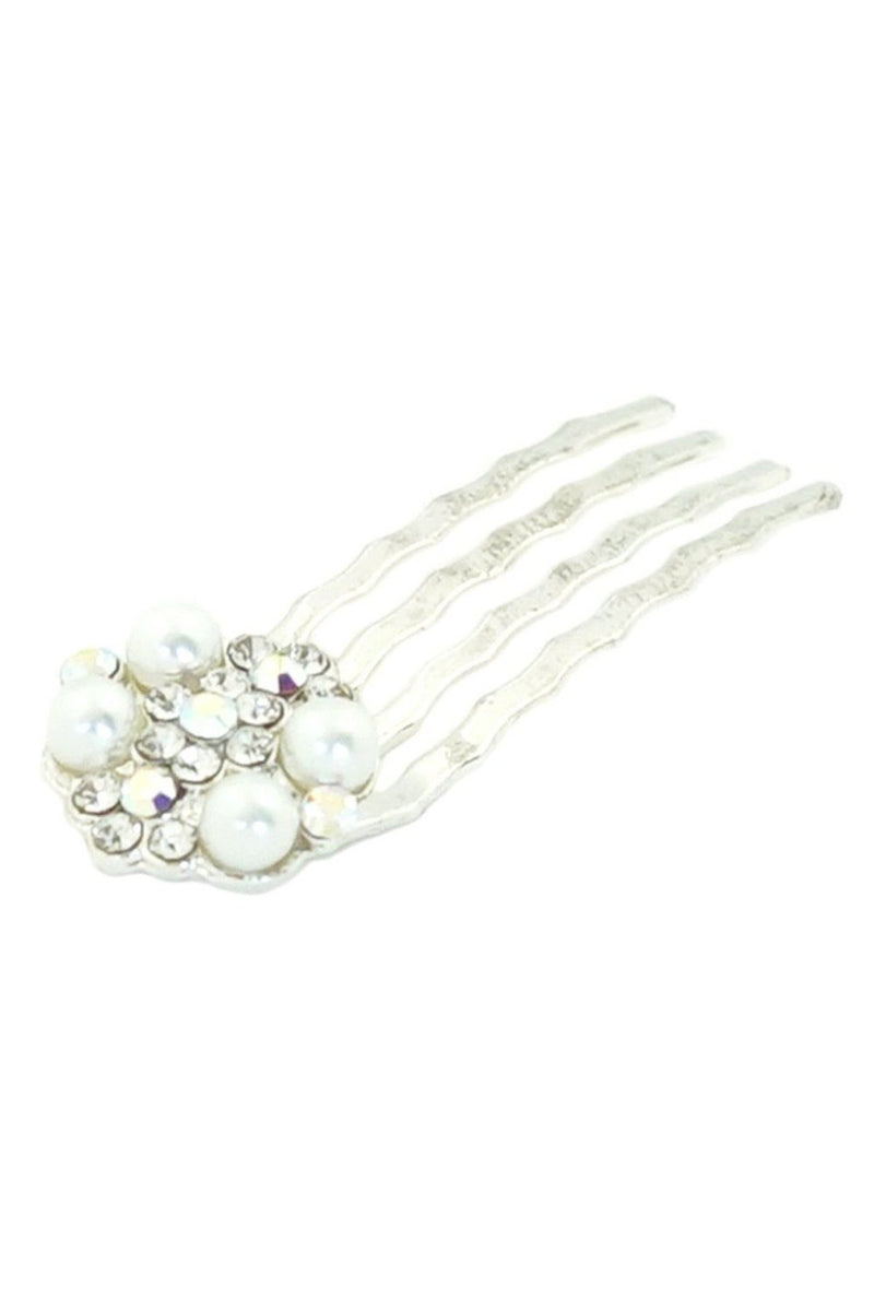 Pearl & Crystal Cluster Mini Comb For the Bride Soho Style