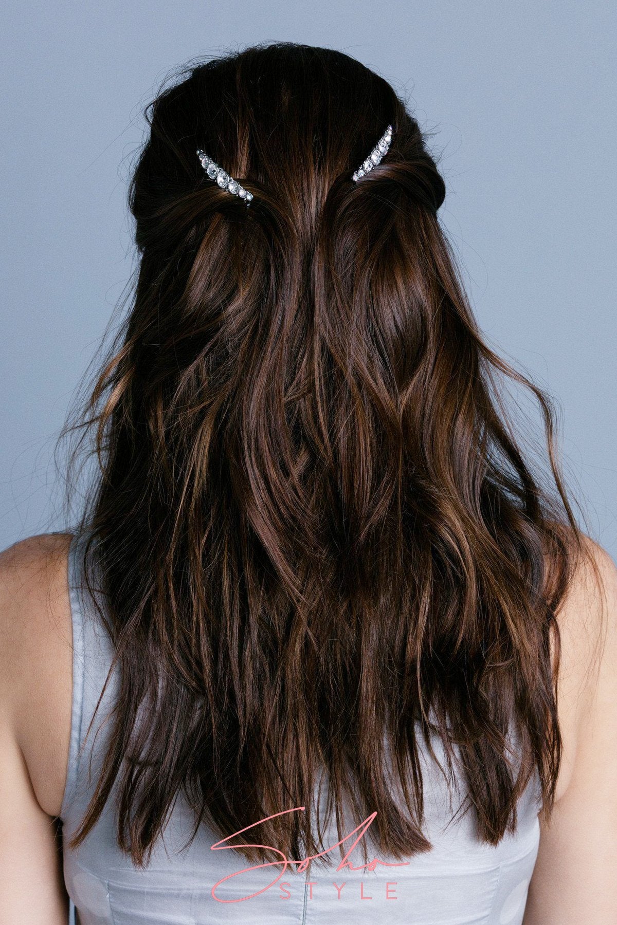 Bejeweled Hair Combs (Pair) Hair Comb Soho Style