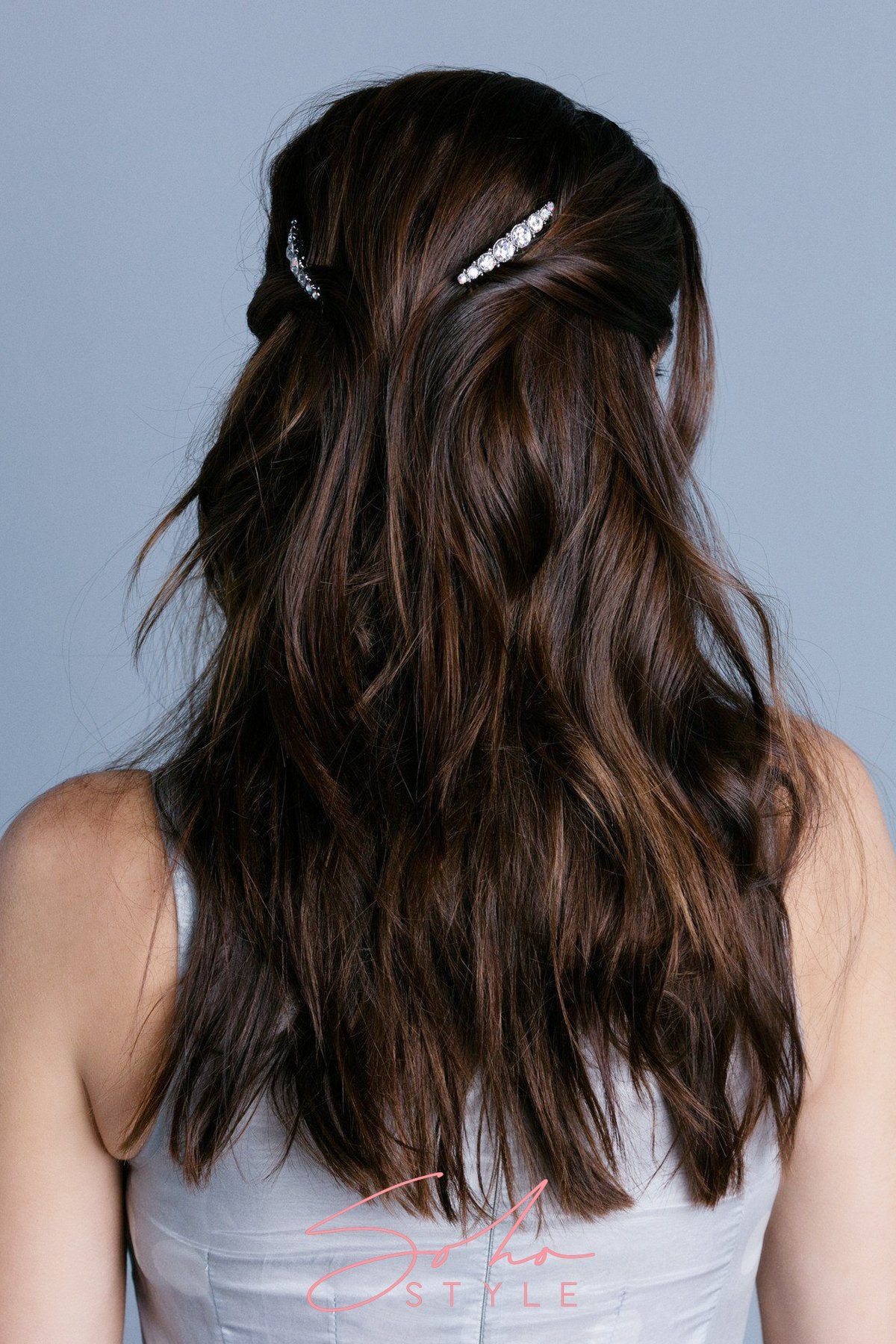 Bejeweled Hair Combs (Pair) Hair Comb Soho Style