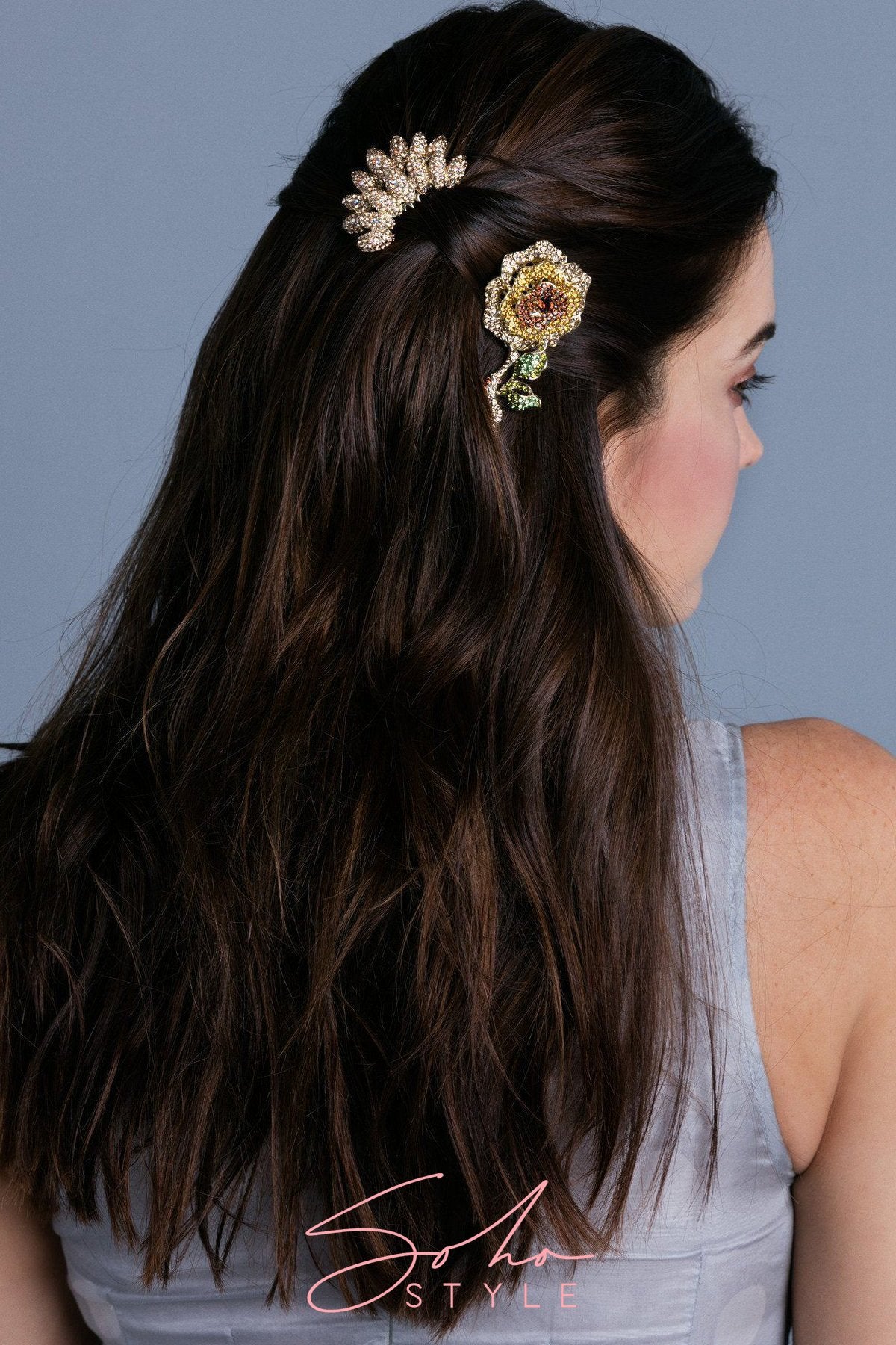 Crystal Rose branch Comb Hair Comb 2020