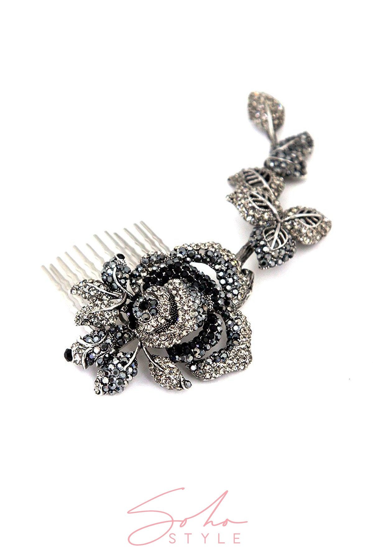 Crystal Rose branch Comb Hair Comb 2020