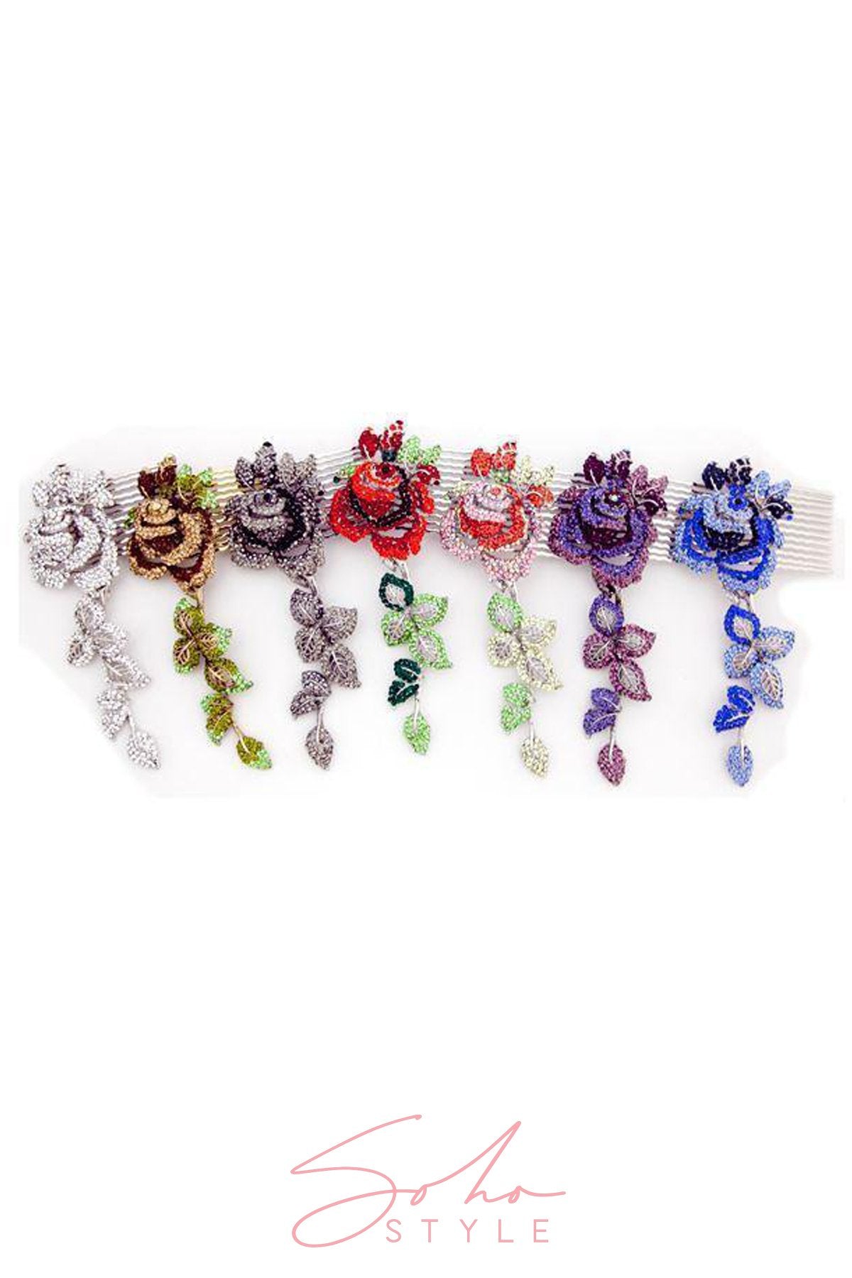 Crystal Rose branch Comb Hair Comb 2020