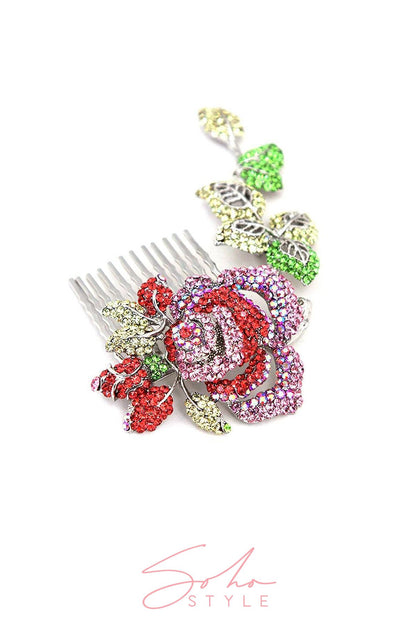 Crystal Rose branch Comb Hair Comb 2020
