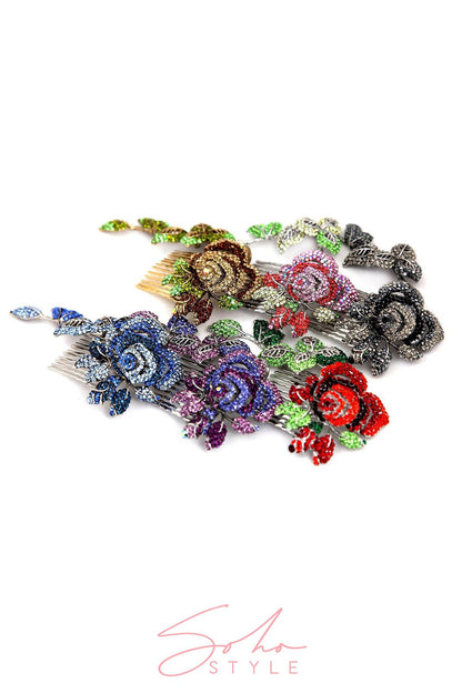 Crystal Rose branch Comb Hair Comb 2020