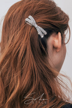 Honeycomb Ribbon Rhinestone Hair barrettes Barrette Soho Style