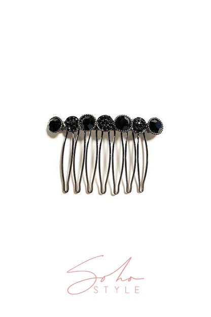 Rounded Pattern Bejeweled Hair Comb Hair Comb 2020