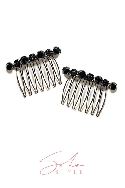 Rounded Pattern Bejeweled Hair Comb Hair Comb 2020