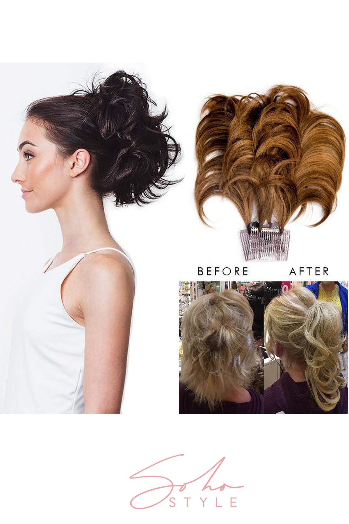 Tiffany - Short Wired Updo Extension Hair Extension Soho Style