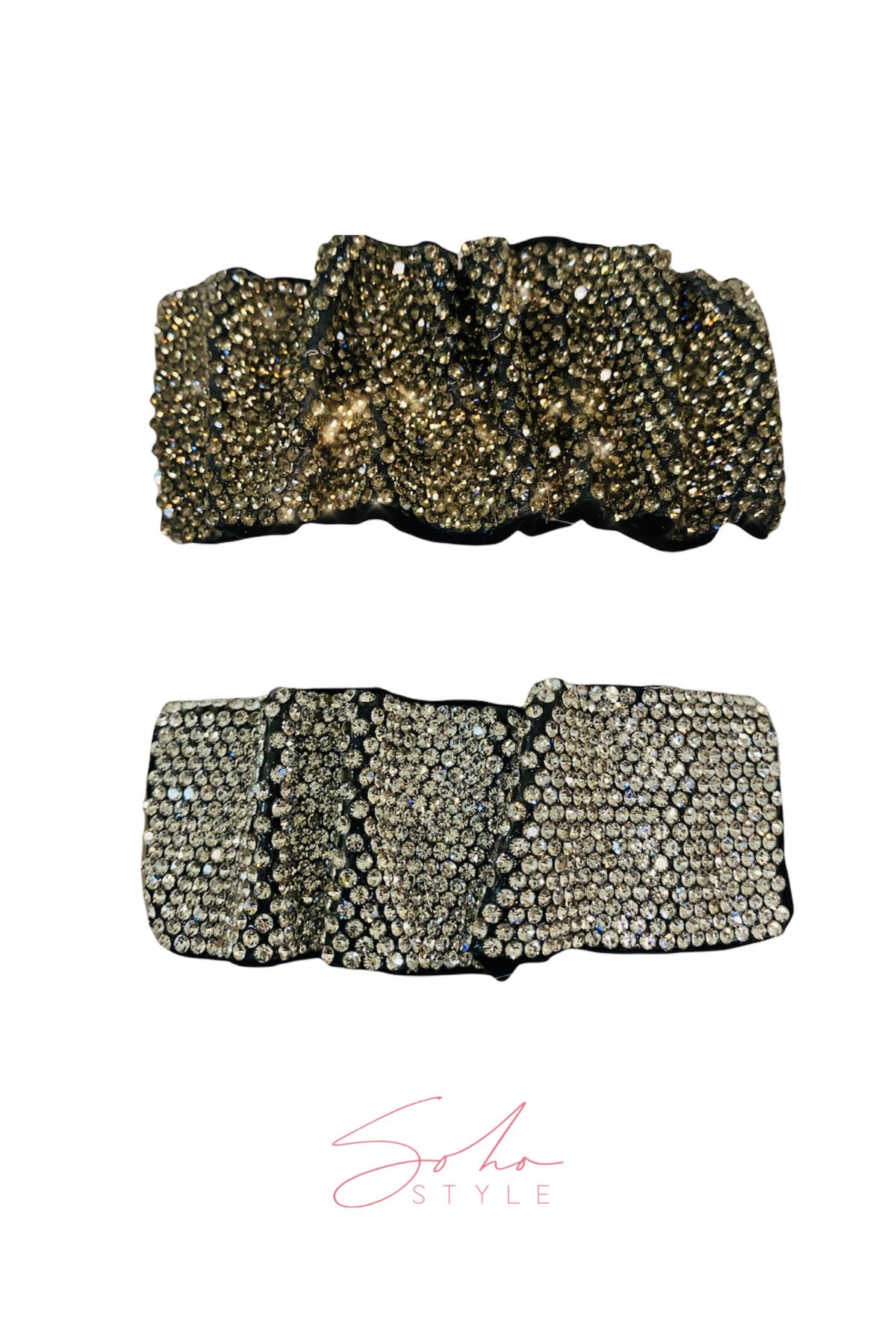 Unbreakable crystal cloth barrette Soho Style