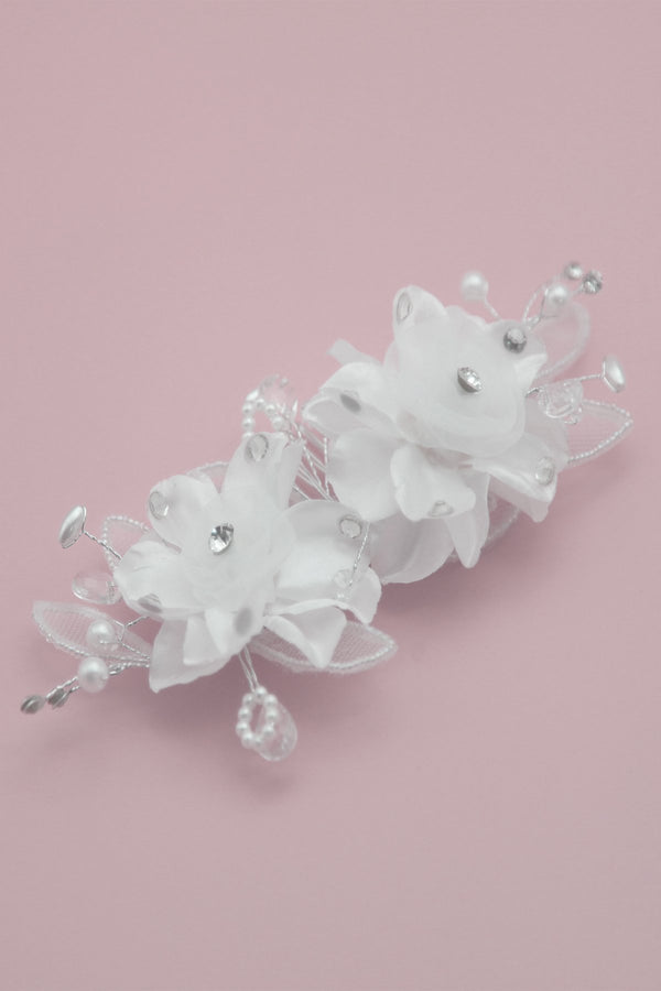 Twin White Carnations Comb Wedding Sale