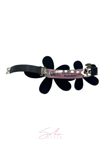 Two Flower crystal barrette Soho Style