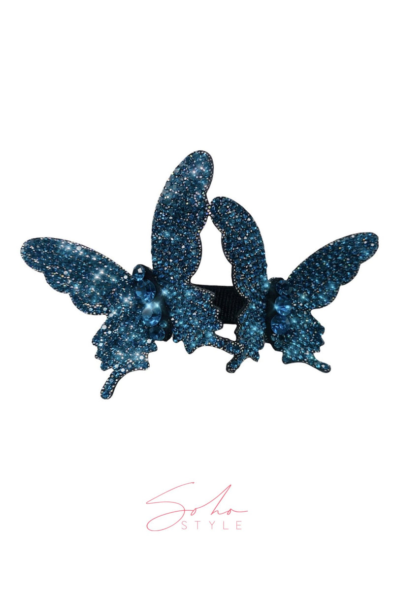 butterfly crystal barrette Soho Style